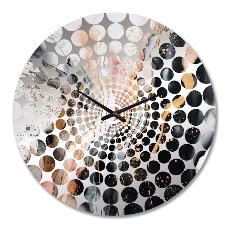 Swyback - Horloge murale abstraite en marbre, Très grand