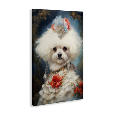 Bichon Frise Victorian Era Canvas, design by Wumples