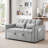 3 in 1 Convertible Sleeper Sofa Bed, Modern Pull Out Couch Bed, Adjustable Backrest, Loveseat Futon Sofa with Pillows & Pockets for Living Room Apartment-492649366-475407456