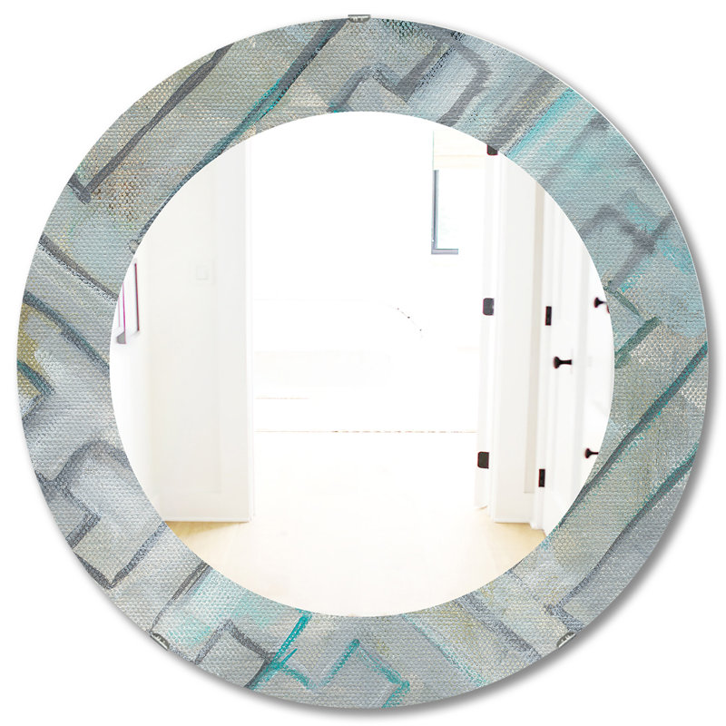 Lost in Geometric Element Wall Mirror, 31.5" H x 31.5" W