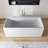 63" x 30" Freestanding Rectangular Terrazzo Tub Solid Surface Soaking Bathtub