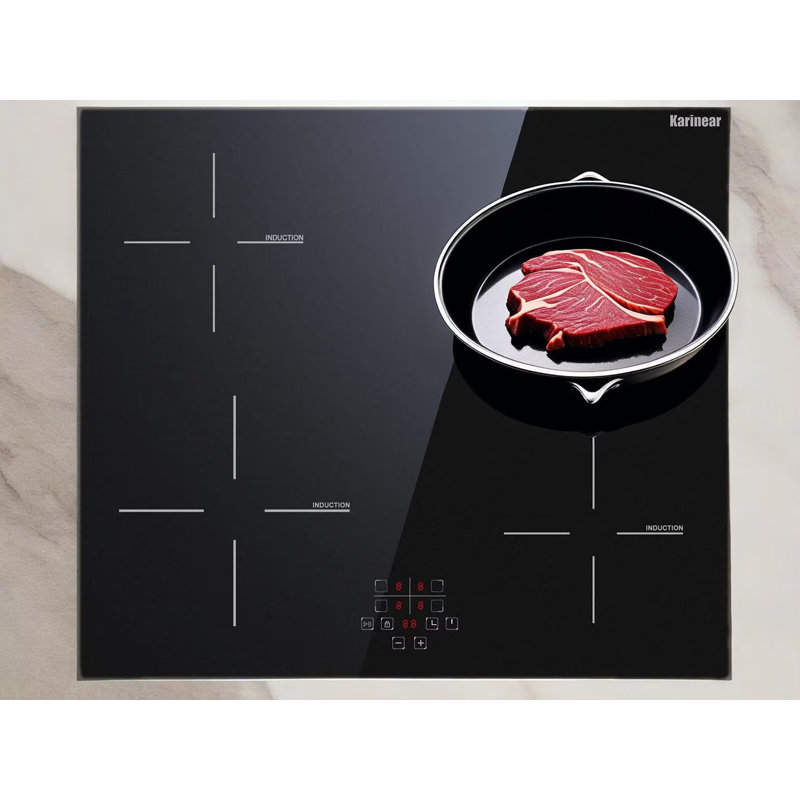 Cuisinière électrique à induction à 4 brûleurs Karinear 24 pouces 6400W