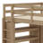 Wood Loft Bed With Built-In Wardrobe, Desk, Storage Shelves And Drawers-180785046