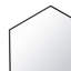 Miroir mural décoratif hexagonal 20 "x 24" avec cadre en aluminium, noir