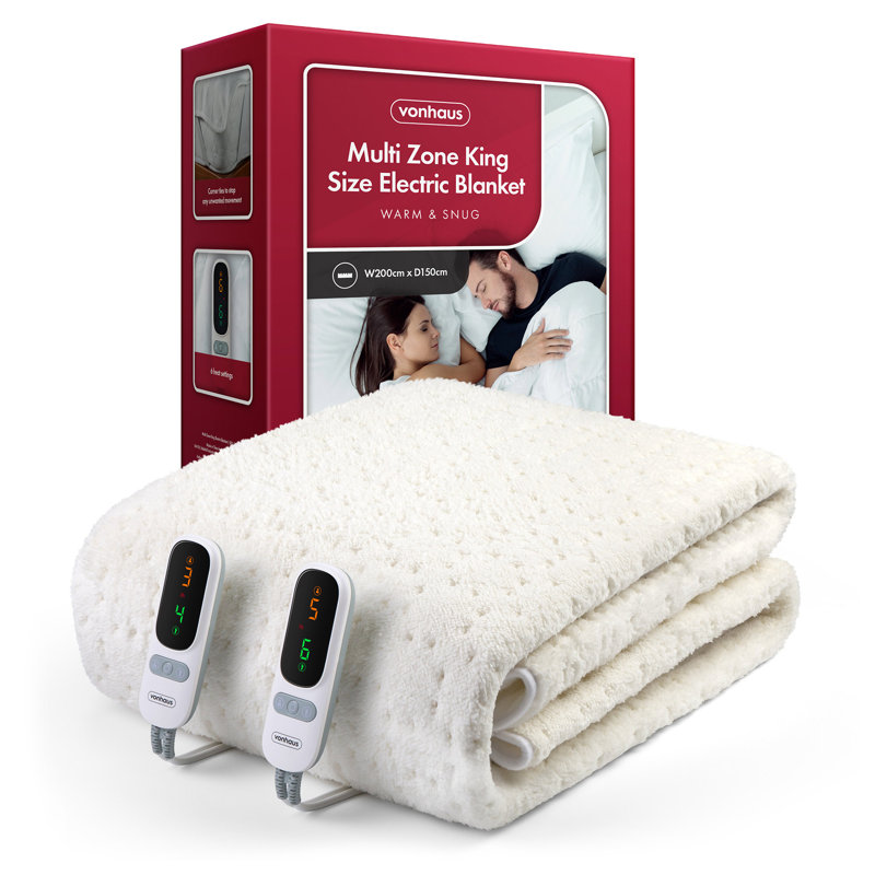 Vonhaus Electric Blanket With Multi Heating Zones, 200 cm x 150 cm