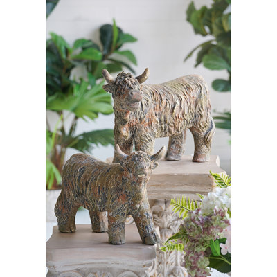 15.9x6.3x12.2"  Highland Cow Figurine