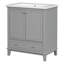 Meuble-lavabo multifonctionnel avec portes et tiroir 30 po-2124120637