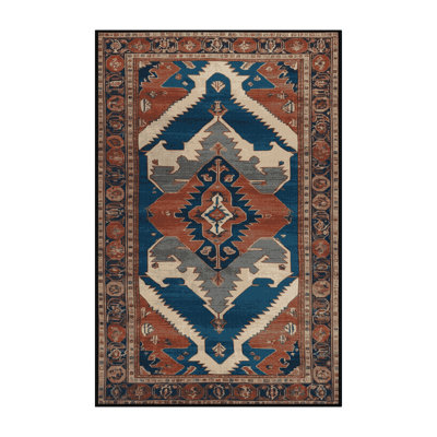 Machine Washable Persian Brown Area Rug