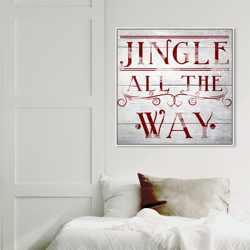 «Jingle All the Way», reproduction d'impression sur toile, Cadre blanc, H 40 po x l 40 po