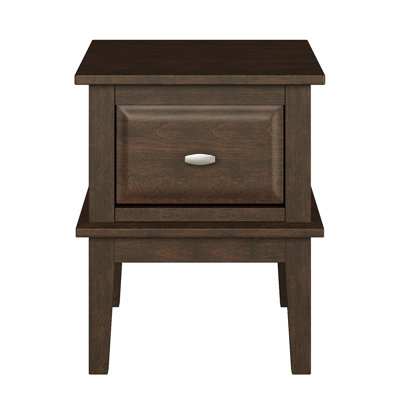Transitional Classic End Table With Drawer Storage Wooden Furniture 1Pc Side Table