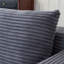 Canapé modulaire en velours côtelé gris foncé avec 5 sièges, porte-gobelets profonds, conception moderne, sans assemblage, pour un repos relaxant gris, pour les vacances de bureau à domicile-783767068