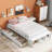 Full Size Bed With Storage Case, 2 Storage Drawers, Lengthwise Support Slat-443268252