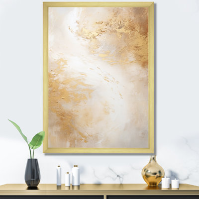 Beige And Gold Minimalism Storms IV - Storms Canvas Prints