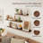 Rustic Floating Shelves Set of 3 with Lip, Picture Ledge Shelf for Nursery, Living Room – Multipurpose Storage Organizer, Bookshelf, & Photo Display Rack Walnut-350557628