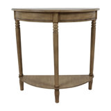 Simplify 28.5" Half Moon Entry Table With Shelf, Small Accent End Table