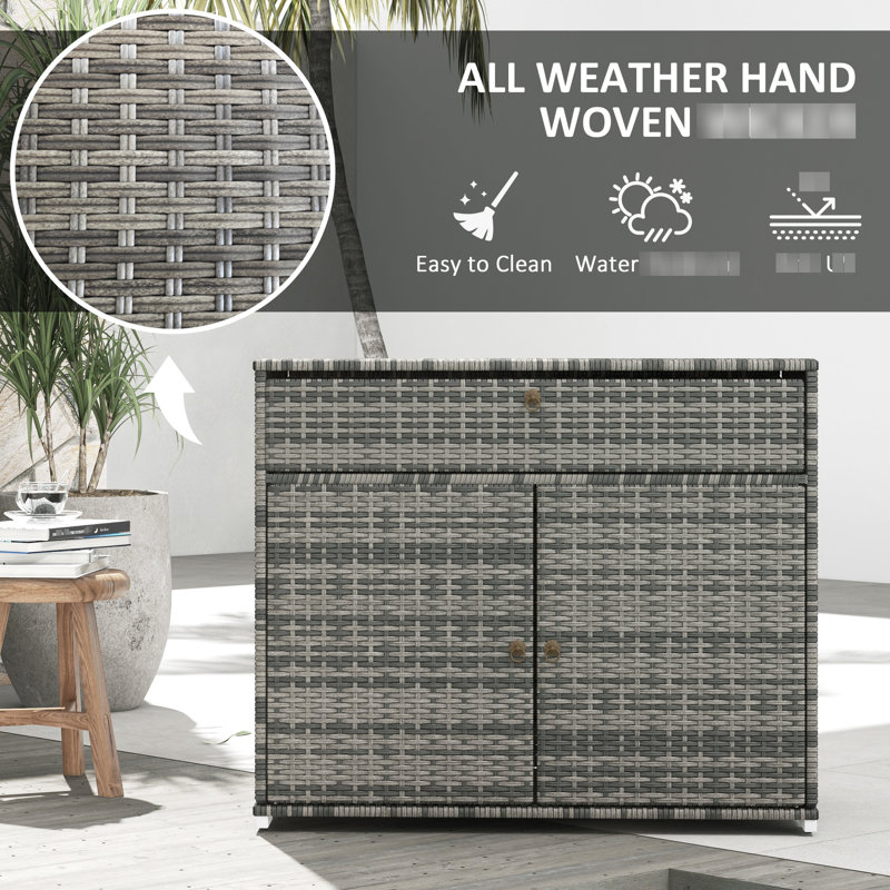 Armoire de piscine et tablette à serviettes d'extérieur - Accessoires pour spa - Bac autoportant avec tiroir pour piscine