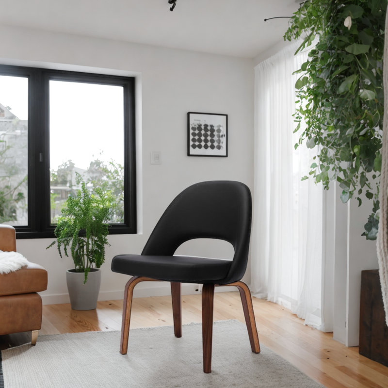 Chaise Yboor Pu, Noir