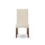 L'ensemble 5 pièces de table et chaises de cuisine comprend une table de salle à manger rectangulaire avec Dropleaf et 4 chaises Parsons en lin crème, acajou-1789086695-1789086683-1789086688