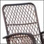 Chaise berçante d'extérieur en osier avec siège large, coussin épais et moelleux et rotin durable Outsunny