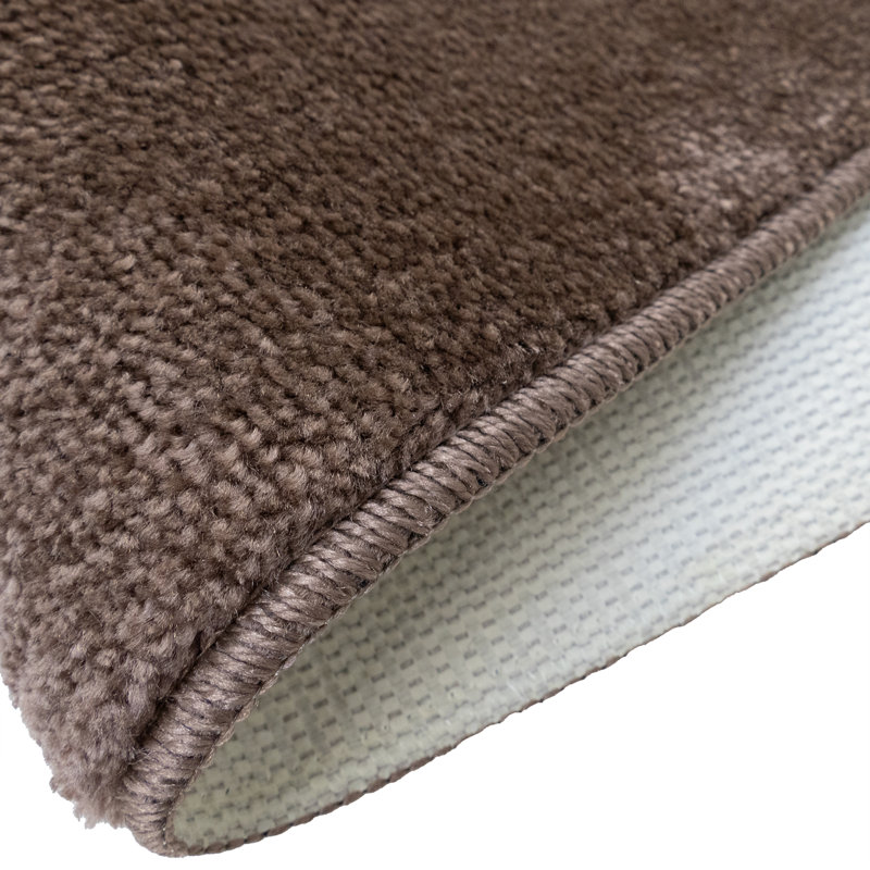 Tapis d'escalier doux et lavables à la machine, Beige, Ensemble de 3