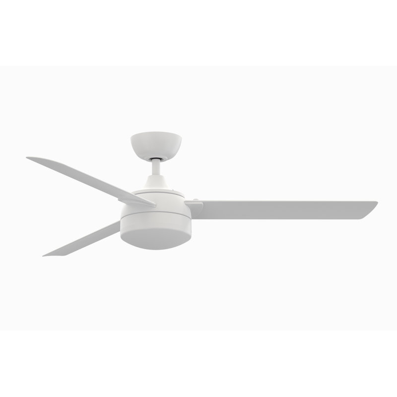 Xeno Wet 56 inch Indoor/Outdoor Ceiling Fan with LED Light Kit - Matte White with Matte White blades, Matte White