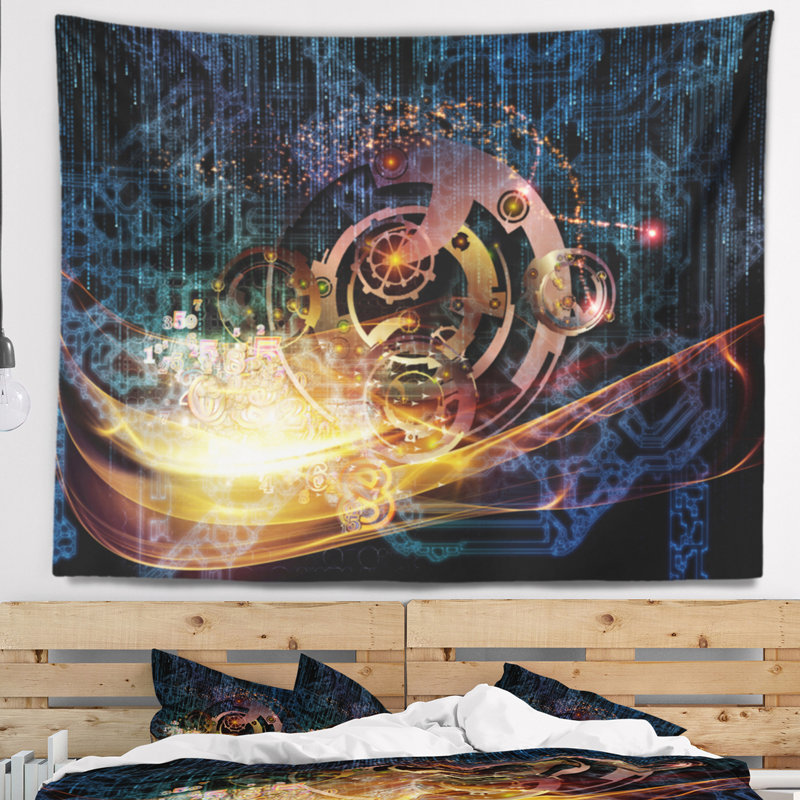 Tapisserie Corwin Lights of Gears, H 32 po x l 39 po