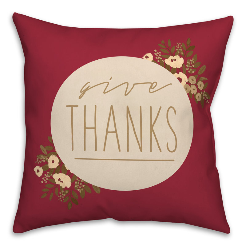 Coussin 5 fleurs, H 18 po x l 18 po