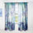 Marbled Colours in Shades of Turquoise and Purple - Abstract Modern Blackout Curtain Single Panel-287269989