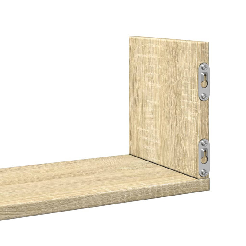 Riziero Floating Shelf, 18cm H x 58cm W x 18cm, Sonoma Oak