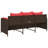 Patio Sofa With Cushions 3-Seater Poly Rattan-273108636-272390809