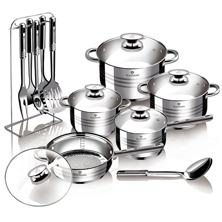 17 - Piece Stainless Steel Cookware Set