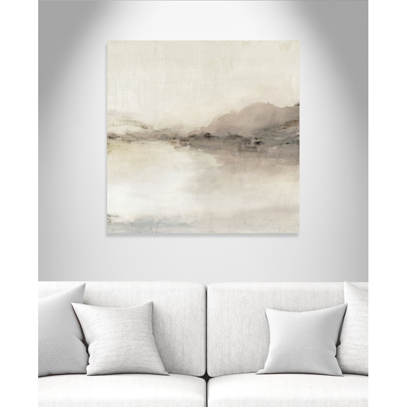 «Blush Horizon II» par Isabelle Z, Sans cadre, l 36 po x H 36 po, Toile tendue