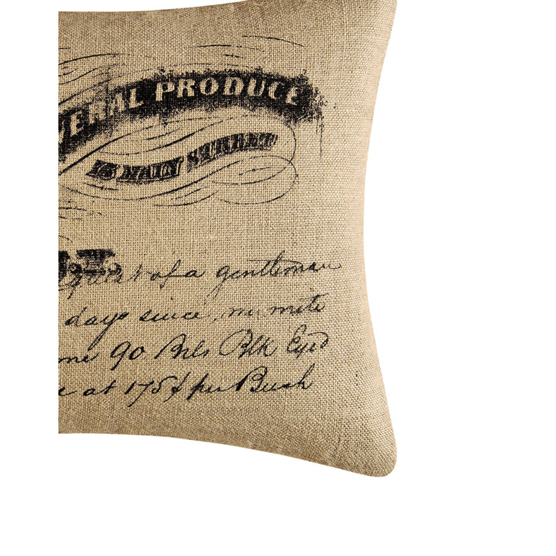 General Produce Burlap Printed Pillow