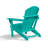 Mallette Adirondack Wood Texture HDPE Foldable Chair Pit Chair with Cup Holder-103547249