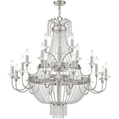 Lustre style chandelier 21 lumières Jarielys