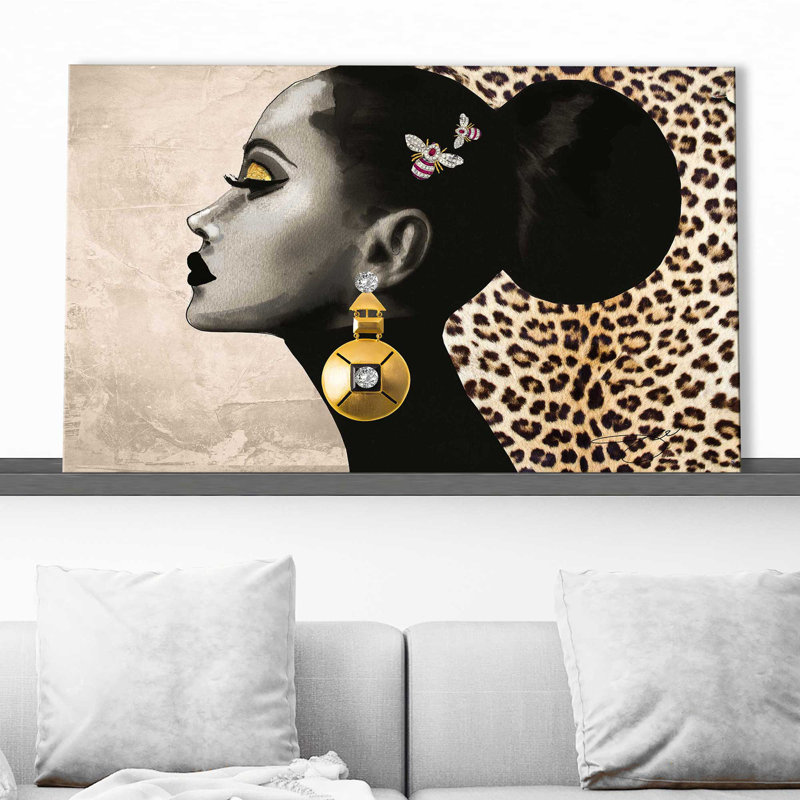 «Afrique Model 7 (Horizontal)» par Jodi - impression, Toile tendue, H 36 po x l 60 po x P 1,5 po