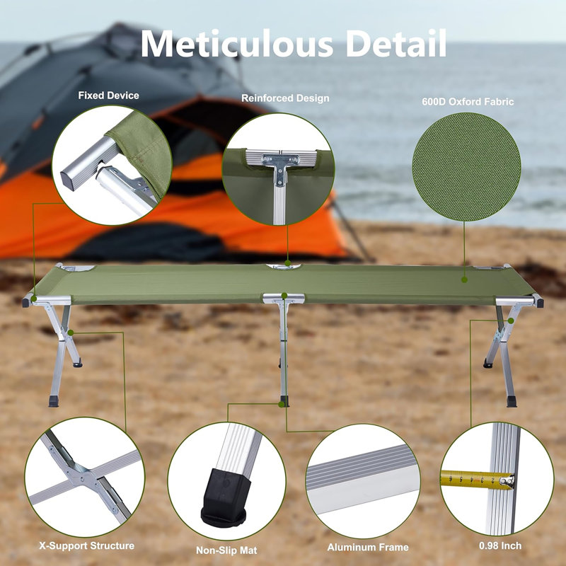 Folding Camping Cot With Carrying Bag