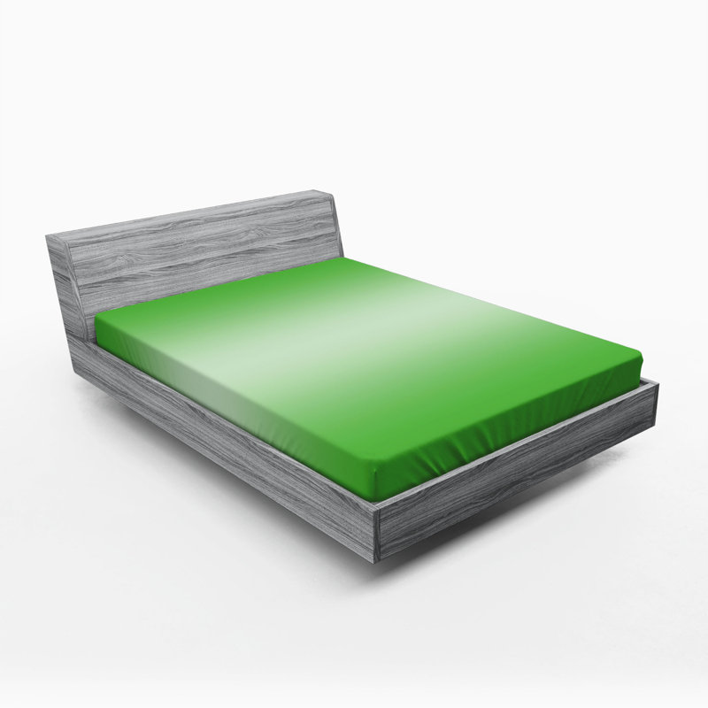 Microfiber Abstract Fitted Sheet, Full Fitted Sheet, Green, 100% Brushed microfiber fabric