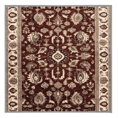 Tapis persan gris lavable à la machine
