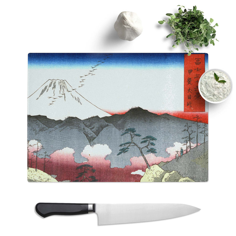 Tempered Glass Dog Eye Pass by Utagawa Hiroshige Chopping Board, 28.5 cm x 20 cm