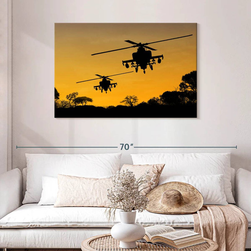 Mait Helicopter Sunset Operation, 30" H x 45" W
