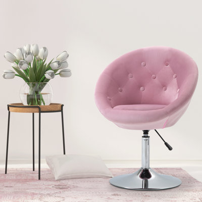 Tabouret Comfy Home - Chaise d'appoint rose pivotante à hauteur réglable