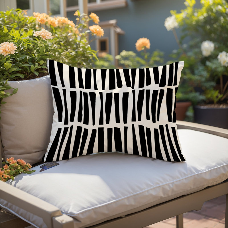 Coussin Clayton, Crème / Blanc cassé, H 14 po x l 20 po