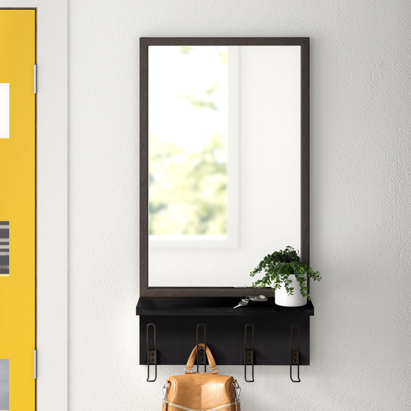 Miroir d'appoint Ilona, Noir, 36,75 po x 20 po
