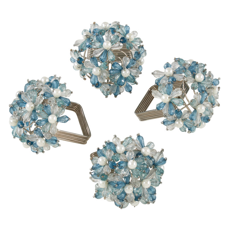 Metal Napkin Ring, Aqua