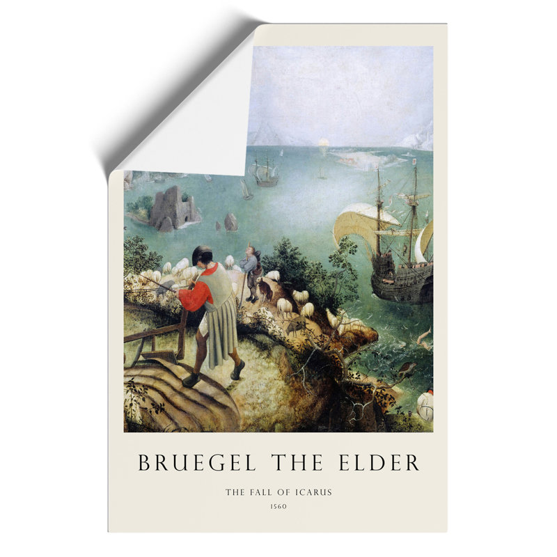 The Fall Of Icarus by Pieter Bruegel The Elder - No Frame Print, 59cm H x 42cm W x 0.1cm D