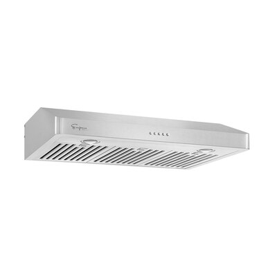 36"" 500 CFM Ducted Under Cabinet Range Hood in Silver -  Empava, EPV-36RH12