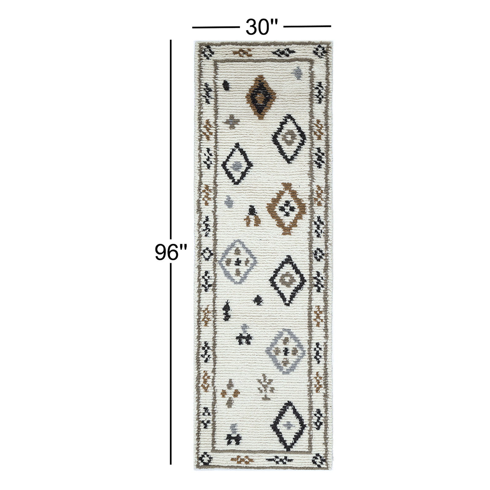 Rivah Hand-Tufted Geometric Rug, Runner 2'6" x 8'