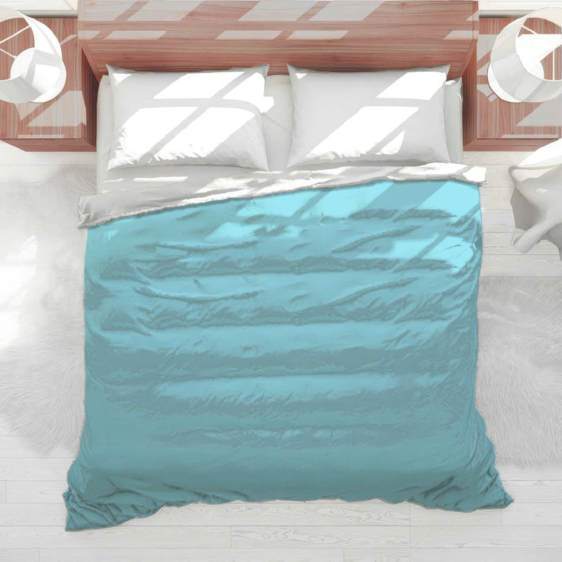 Solid Light Blue Comforter, Twin