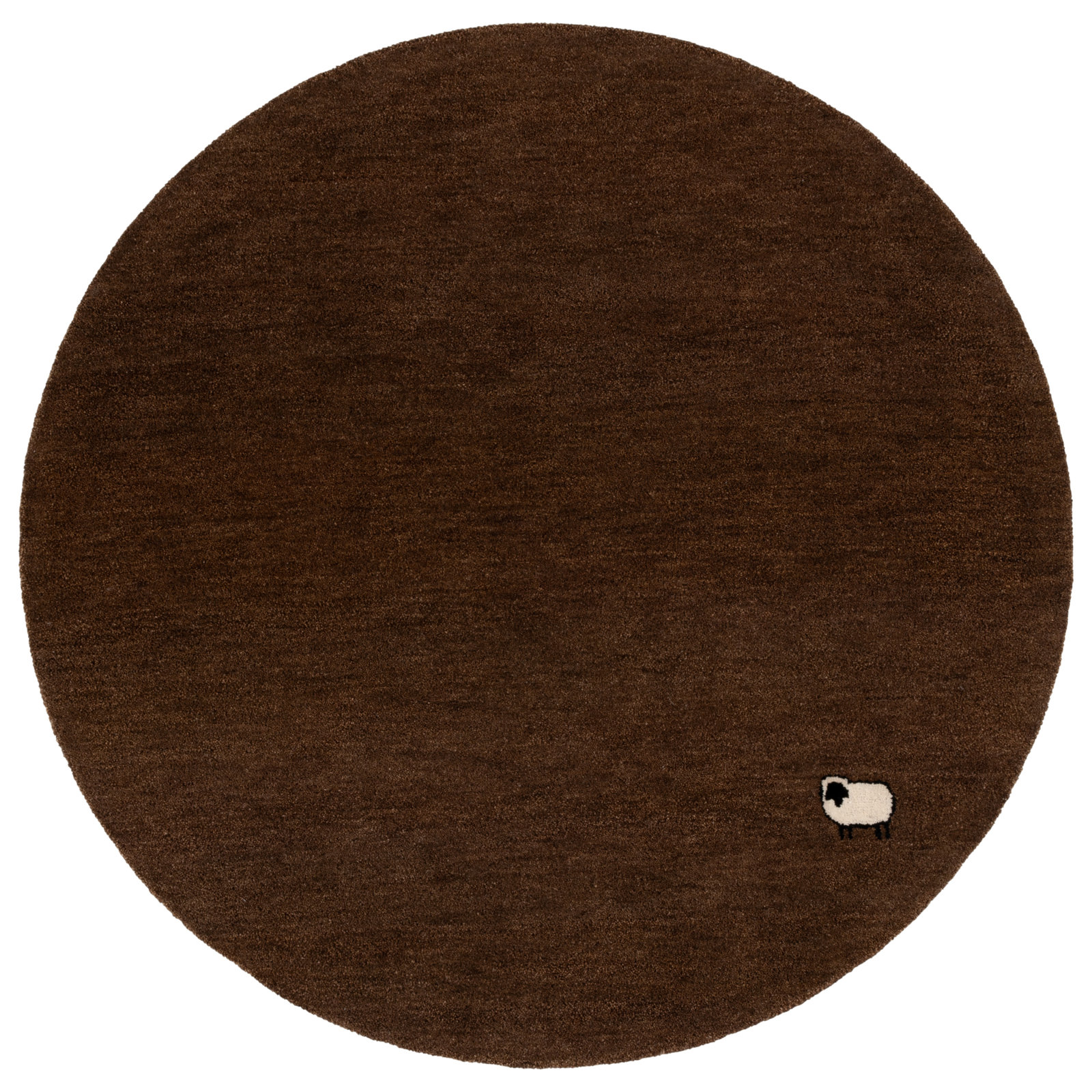 Racheal Brown Hand-Woven Rug, Round 6'